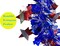 5pcs 33ft Independence Day Tinsel Garland Decoration, Striped Star Tinsel Garland for 4th of July Memorial Day,Patriotic Christmas Tree Decor(Red White and Blue)